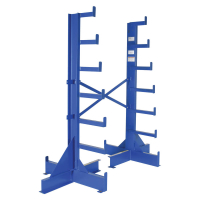Vestil Steel 7-Level Single Sided Bar Stock Tree Starter Unit 500 Lb. Capacity Per Arm, Blue