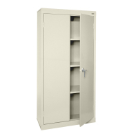 Sandusky Storage Cabinets, Assembled (Shown in Putty, Three Shelves)