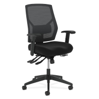HON Crio Mesh High-Back Task Chair with Asynchronous Control, Black