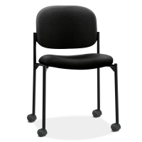 HON Scatter Fabric Guest Stacking Chair, Black