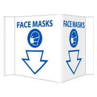 National Marker 6" x 9" Vinyl Face Mask 3-D Safety Sign