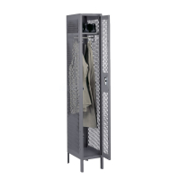Tennsco Ventilated Assembled Single Tier Metal Lockers with Legs