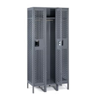 Tennsco Ventilated Assembled Single Tier 3-Wide Metal Lockers with Legs