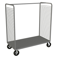 Durham Steel 1600 lb Load Full Height Wire Cage Stock Carts (2-Sided Model Shown)