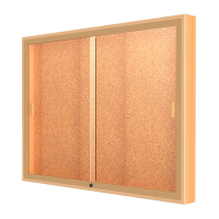 Waddell Legacy 88 Series Wall Display Cabinet 36"H x 4"D (Shown in 48" W / Cork)