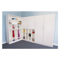 Whitney Brothers Classroom Storage Wall Shelving System