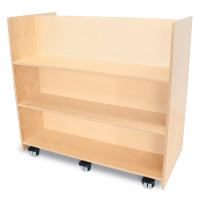 Whitney Brothers Double-Sided 6-Shelf School Book Cart, 40" W