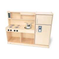 Whitney Brothers Let's Play Toddler Kitchen Combo, Natural