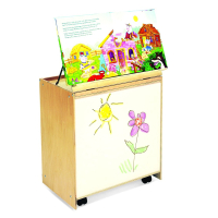 Whitney Brothers 24" W Mobile Big Book Display and Storage with Write and Wipe Markerboard