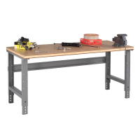 Tennsco Compressed Wood Top Height Adjsutable Workbenches 1500 to 2400 lb Capacity