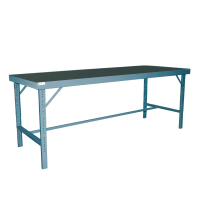 Durham Steel Folding Leg Hard Board Top Height Adjustable Workbenches, 2000 lbs. Capacity