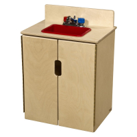 Wood Designs Tip-Me-Not Sink Dramatic Play Set, Red