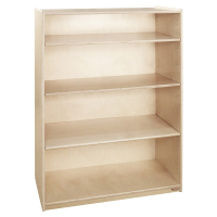 Wood Designs Childrens Classroom Storage 4-Shelf Bookshelf, Adjustable