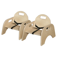Wood Designs Woodie Classroom Chair With Belt Strap, 2-Pack