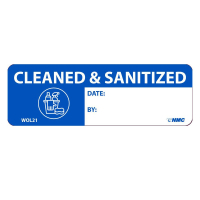 National Marker 1" x 3" Cleaned & Sanitized Write-On Removable Vinyl Sticker, Roll of 500