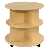 Wood Designs 30" H Circular Mobile Classroom Storage Unit