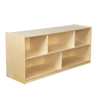 Wood Designs Classroom Mobile 5-Shelf Storage Unit, Birch, 48" W x 15" D