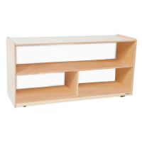 Wood Designs Childrens Classroom Extra Deep Mobile Storage Shelving Unit, Acrylic Back