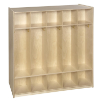 Wood Designs 5 Section Classroom Locker Storage, 49" H x 48" W x 15" D