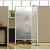 Quartet 3' x 5.5' Full Length Rolling Workstation Privacy Screen