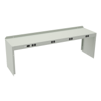 Tennsco 60" W x 15" D x 18" H Prewired Electric Riser with End Supports for Workbench, Light Grey