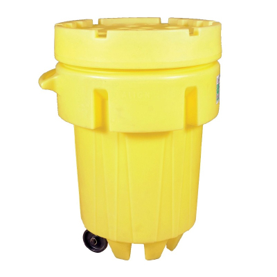 Ultratech 0584 Overpack Plus Wheeled Poly Drum, 95 Gallons, Yellow