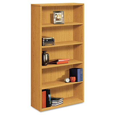 HON 105535CC 5-Shelf Laminate Bookcase in Harvest Finish
