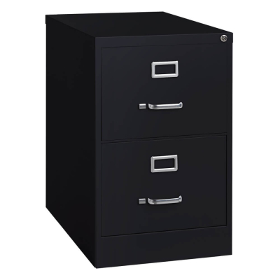 Hirsh 2-Drawer 25" Deep Vertical File Cabinet, Black