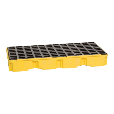 Eagle 2-Drum 51.5" W x 26.25" L Modular Platform Unit, 30 Gallons (in yellow with drain)