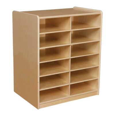 Wood Designs Childrens Classroom 12-Cubby Art Storage Unit
