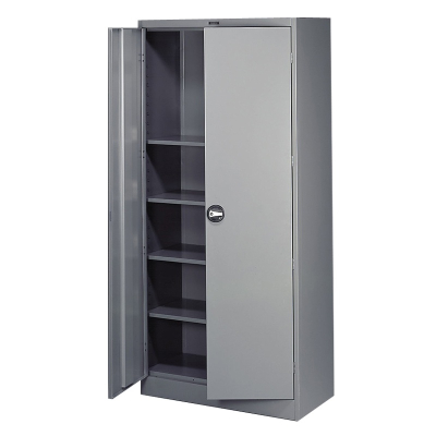 Tennsco 2470RH Deluxe Storage Cabinet Shown in Medium Grey