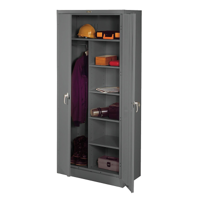 Tennsco 2472 Deluxe Combination Wardrobe and Storage Cabinet (shown in medium grey)