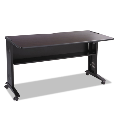 Safco 53.5" W Reversible Top Steel Computer Desk (Shown in Reversible Mahogany)