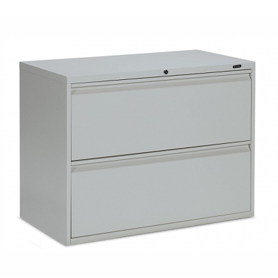 Global 1930P-2F12 2-Drawer 30" Wide Lateral File Cabinet, Letter & Legal (Shown in Light Grey)