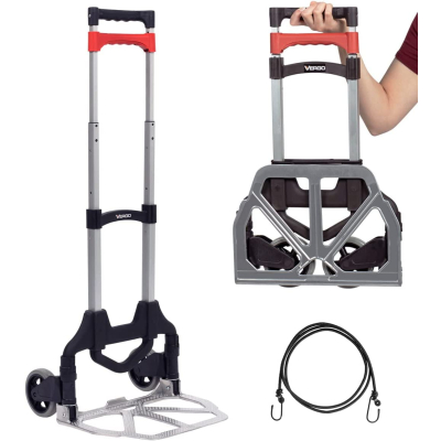 Vergo Industrial S300S 100 lb Capacity Personal Folding Hand Truck Dolly Cart
