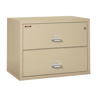 FireKing 2-Drawer 38" Wide 1-Hour Rated Lateral Fireproof File Cabinet - Shown in Parchment