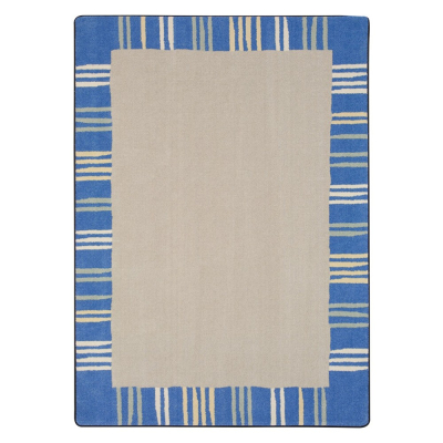 Joy Carpets Seeing Stripes Rectangle Classroom Rug, Pastel