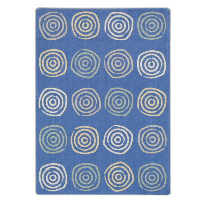 Joy Carpets Simply Swirls Rectangle Classroom Rug, Pastel