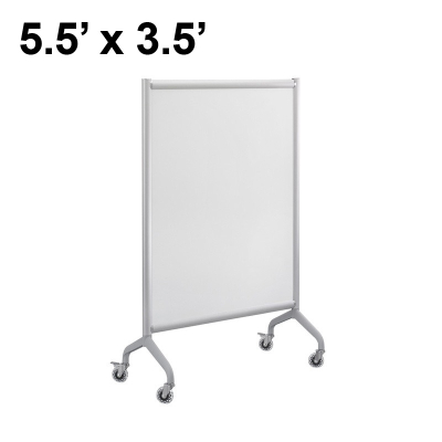 Safco Rumba Painted Steel 5.5 x 3.5 Mobile Divider Reversible Whiteboard