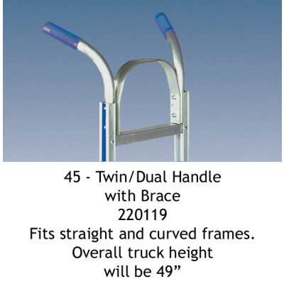Wesco 45 Twin Dual Handle with Brace fits Straight and Curved Frames