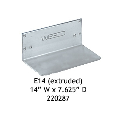 Wesco E14 Aluminum 14" W x 7.625" D Extruded Noseplate