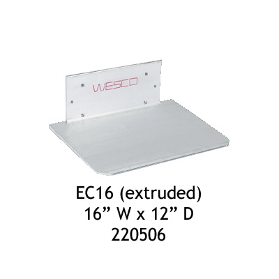 Wesco EC15 Aluminum Extruded/Recessed Heel Noseplate 16" W x 12" D for Curved Frame Only