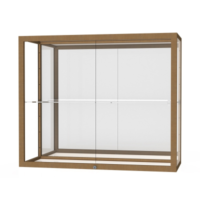 Waddell Champion 2282 Series Wall Display Case 36"W x 30"H x 14"D (Shown in mirror back/champagne gold)