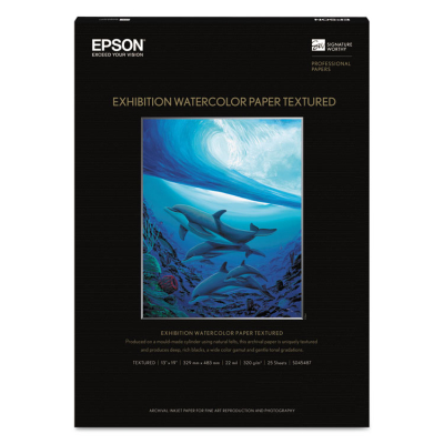 Epson Exhibition 13" x 19", 22 mil, 25-Sheets, Matte Watercolor Paper
