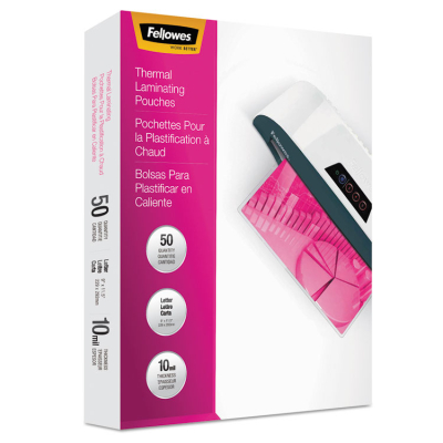 Fellowes 10 Mil Letter-Size Laminating Pouches, 50/Pack