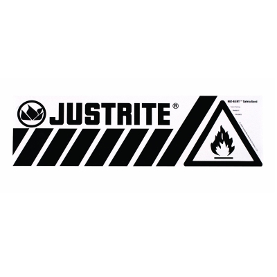Just-Rite Haz-Alert 29003 Flammable Large Safety Band Label for Bottom of Safety Cabinet 