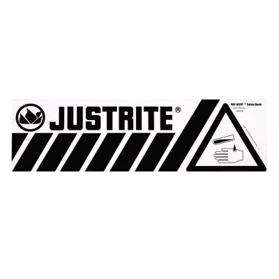 Justrite Haz-Alert 29007 Acid Large Safety Band Label for Bottom of Storage Cabinet