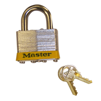 Justrite 29933 Padlock Master Lock No. 5 with 3/8" Shackle for Lockable Storage Cabinet