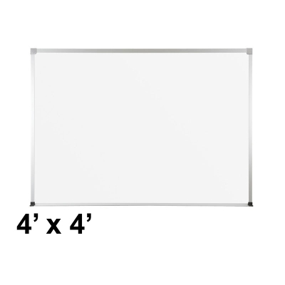 Best-Rite 2H2ND ABC Trim 4 ft. x 4 ft. Porcelain Magnetic Whiteboard