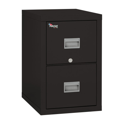 FireKing Patriot 2-Drawer 25" Deep 1-Hour Rated Fireproof File Cabinet, Letter & Legal (Shown in Black)